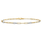 Leslie's 14K Two-tone Fancy Link with 1in. ext Anklet - Image 3