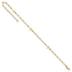 Leslie's 14K Cross Link with 1in. ext Anklet - Image 2
