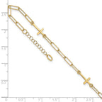 Leslie's 14K Cross Link with 1in. ext Anklet - Image 5