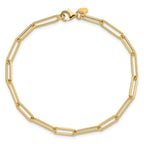 Leslie's 14K Polished and Textured Paperclip Link Bracelet - Image 4