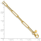 Leslie's 14K Polished and Textured Paperclip Link Bracelet - Image 5