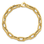Leslie's 14K Textured Hollow Fancy Link Bracelet - Image 4