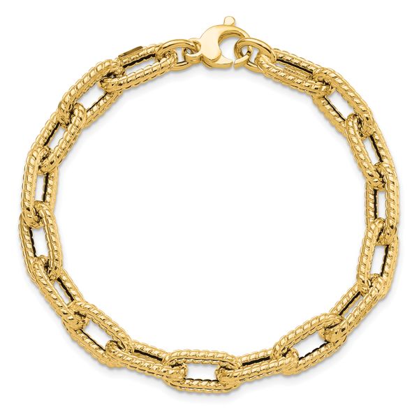 Leslie's 14K Textured Hollow Fancy Link Bracelet - Image 4