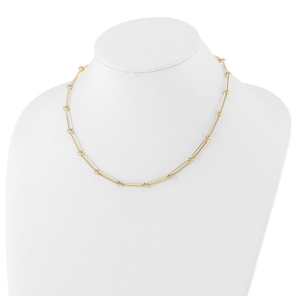 Leslie's 14K Polished Hollow Paperclip Link Necklace - Image 2