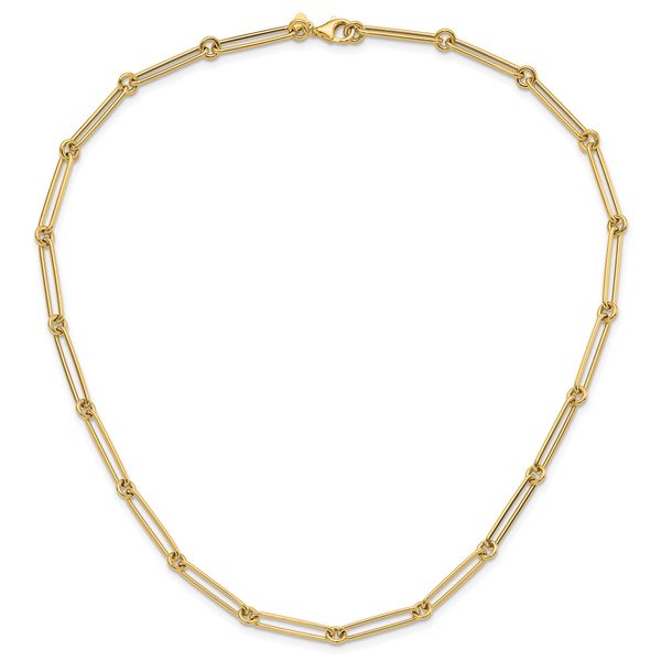 Leslie's 14K Polished Hollow Paperclip Link Necklace - Image 3