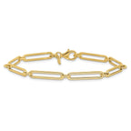 Leslie's 14K Polished Hollow Paperclip Link Bracelet - Image 3
