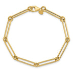 Leslie's 14K Polished Hollow Paperclip Link Bracelet - Image 4