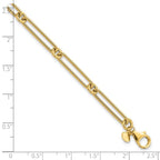 Leslie's 14K Polished Hollow Paperclip Link Bracelet - Image 5