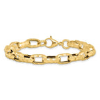 Leslie's 14K Polished Hollow Hammered Link Bracelet - Image 3