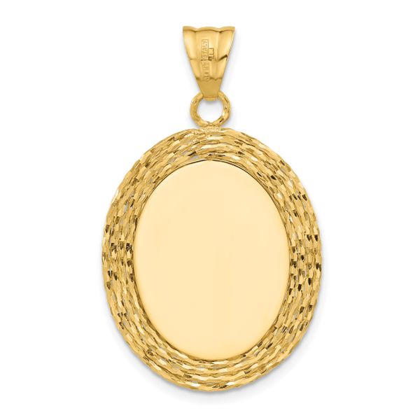Leslie's 14K Diamond-cut Natural Shell Portrait Cameo Pendant - Image 3