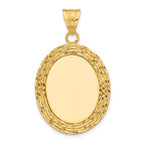 Leslie's 14K Diamond-cut Natural Shell Portrait Cameo Pendant - Image 3
