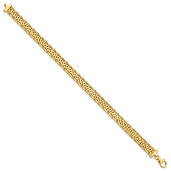 Leslie's 14K Polished and Textured Braided Bracelet - Image 2