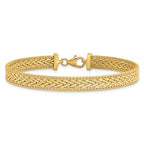 Leslie's 14K Polished and Textured Braided Bracelet - Image 3