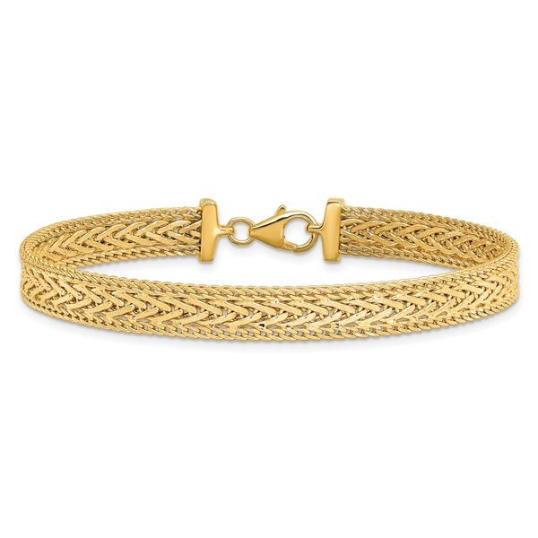 Leslie's 14K Polished and Textured Braided Bracelet - Image 3