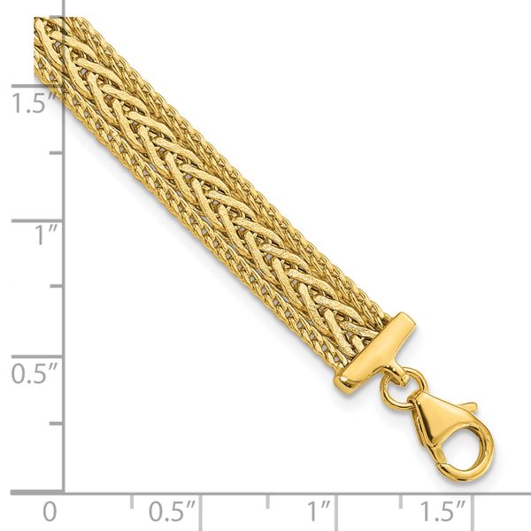 Leslie's 14K Polished and Textured Braided Bracelet - Image 4