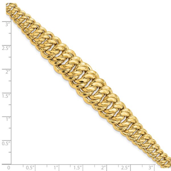 14K Polished Fancy Link Bracelet - Image 4