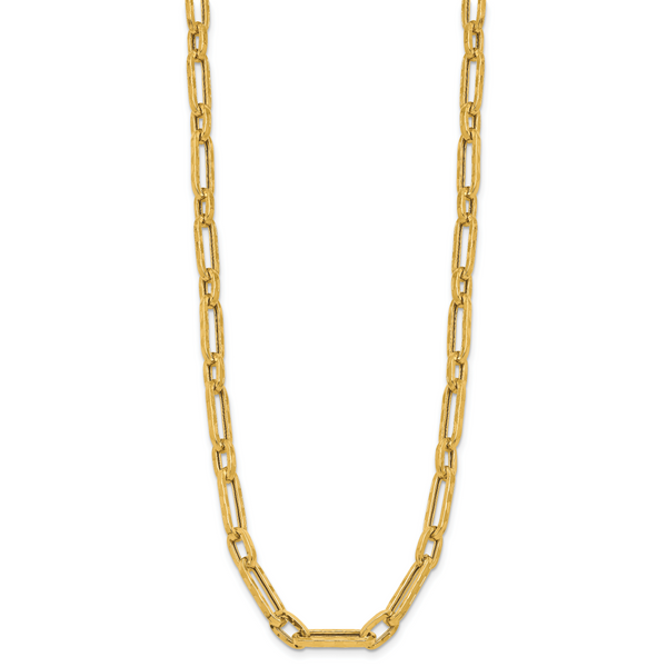 Leslie's 14K Polished and Textured Fancy Link Necklace - Image 2