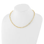 Leslie's 14K Polished and Textured Fancy Link Necklace - Image 4
