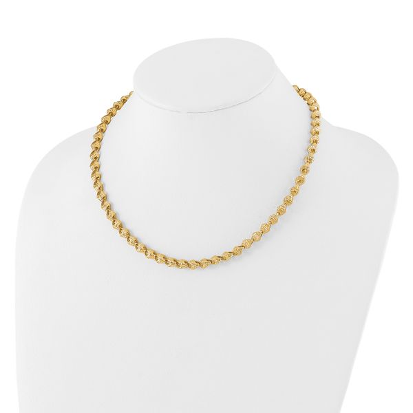 Leslie's 14K Diamond-cut Fancy Link Necklace - Image 2