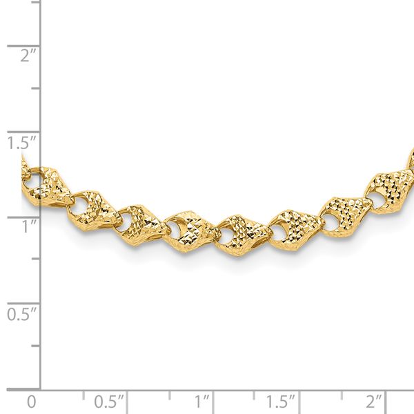 Leslie's 14K Diamond-cut Fancy Link Necklace - Image 4