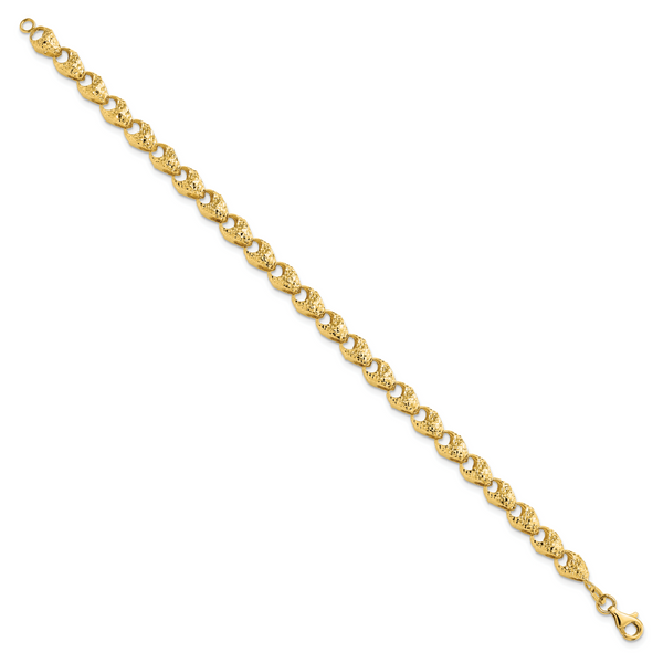 Leslie's 14K Diamond-cut Fancy Link Bracelet - Image 2