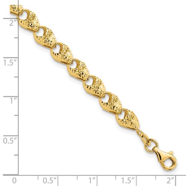 Leslie's 14K Diamond-cut Fancy Link Bracelet - Image 5