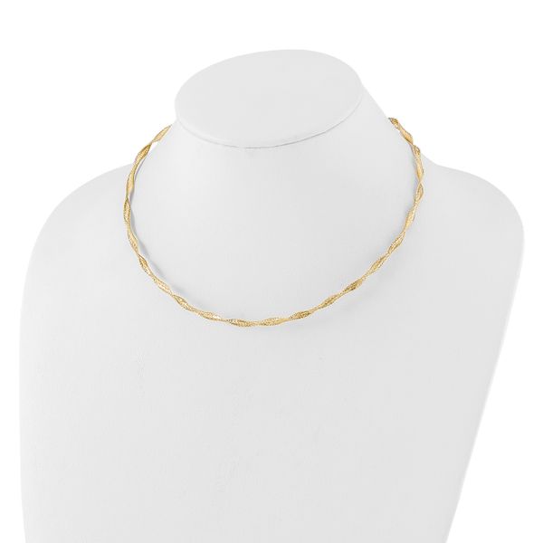 14K Polished Twisted Stretch Necklace - Image 2