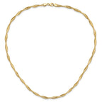 14K Polished Twisted Stretch Necklace - Image 3