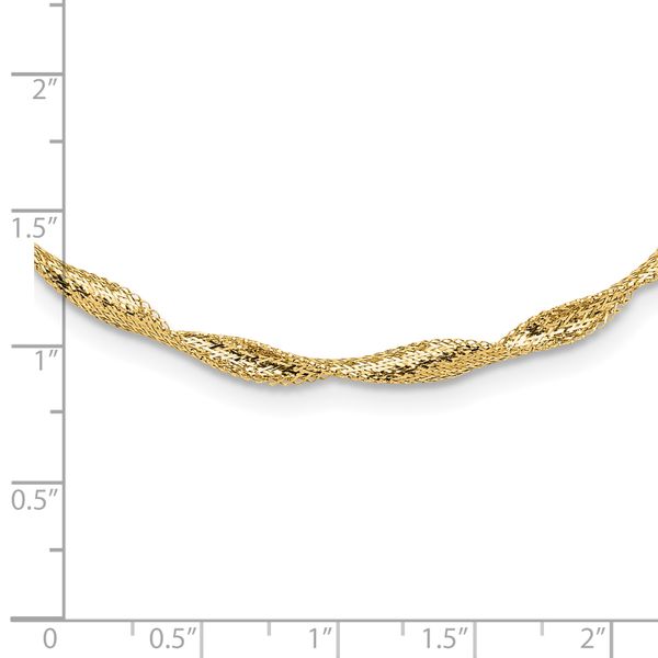 14K Polished Twisted Stretch Necklace - Image 4