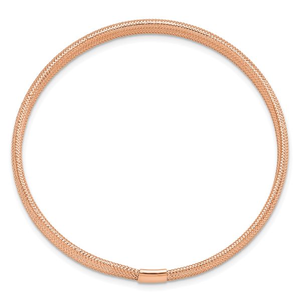 Leslie's 14K with Rose Gold Plating Polished Stretch Bracelet - Image 2