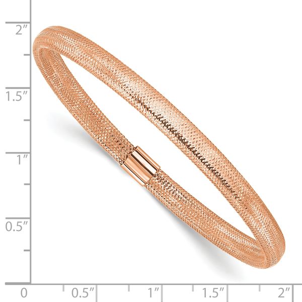 Leslie's 14K with Rose Gold Plating Polished Stretch Bracelet - Image 3