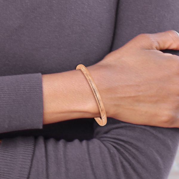 Leslie's 14K with Rose Gold Plating Polished Stretch Bracelet - Image 4