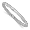 Leslie's 14K with White Rhodium Plating Polished Stretch Bracelet