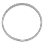 Leslie's 14K with White Rhodium Plating Polished Stretch Bracelet - Image 2
