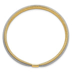 Leslie's 14K w/Rhodium Polished Mesh Stretch Bracelet - Image 2