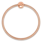 Leslie's 14K w/Rose Gold-plating Polished with Bead Stretch Bracelet - Image 2