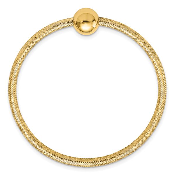 Leslie's 14K Polished with Bead Stretch Bracelet - Image 2