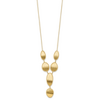 Leslie's 14K Brushed and Diamond-cut Y Drop with 2 in ext. Necklace - Image 2