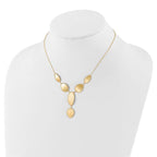 Leslie's 14K Brushed and Diamond-cut Y Drop with 2 in ext. Necklace - Image 4