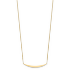 Leslie's 14K Polished Curved Bar with 2in. ext. Necklace - Image 2