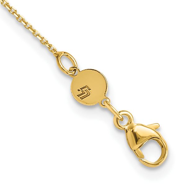 Leslie's 14K Polished Curved Bar with 2in. ext. Necklace - Image 3