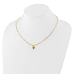 Leslie's 14K Polished Heart Paperclip Link Necklace - Image 3