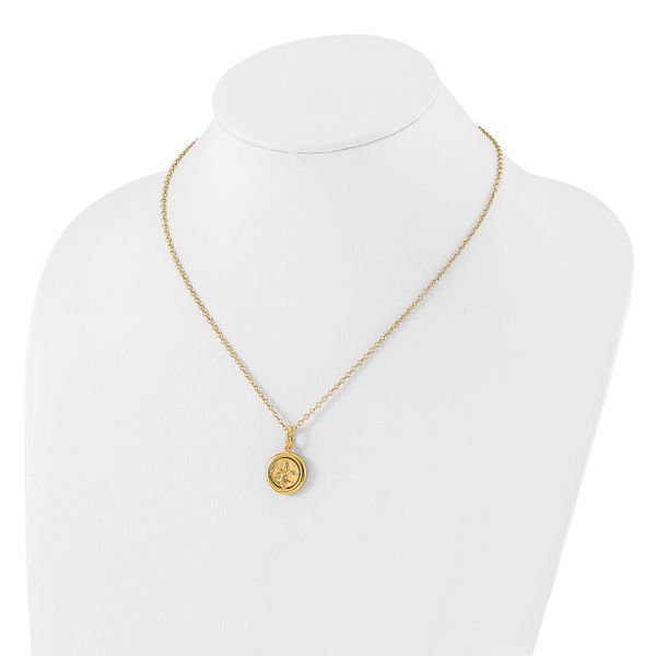 14K Polished Replica Roman Coin 18in Necklace - Image 3