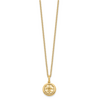 14K Polished Replica Roman Coin 18in Necklace - Image 4