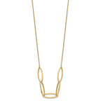 14K Polished Fancy Link 16.5in with 1in. Ext Necklace - Image 2