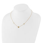 Leslie's 14K Polished and Filigree Flower Stations with 1in. ext. Necklace - Image 4