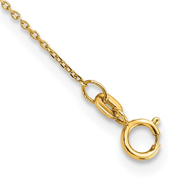 Leslie's 14K Polished and Filigree Heart Stations with 1in. ext. Necklace - Image 3