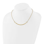 Leslie's 14K Diamond-cut Multi-strand Accent with 1in. ext. Necklace - Image 3