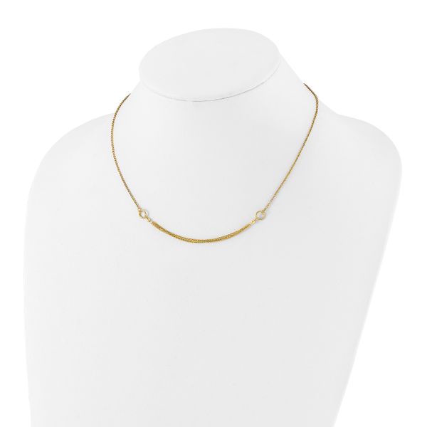 Leslie's 14K Diamond-cut Multi-strand Accent with 1in. ext. Necklace - Image 3