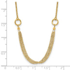 Leslie's 14K Diamond-cut Multi-strand Accent with 1in. ext. Necklace - Image 4